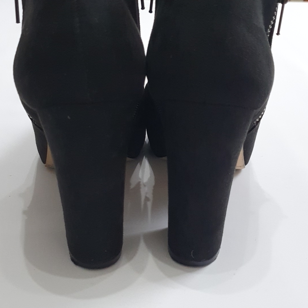 Madden Girl  Suede Party Block Heeled Booties - Picture 4 of 10